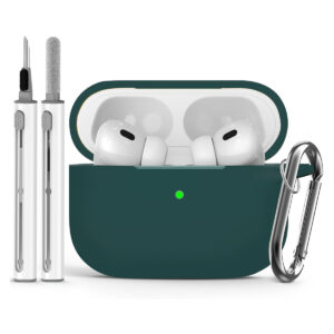 AirPods Pro Case Cover with Cleaner Kit,Soft Silicone Protective Case for Apple AirPod Pro 2nd/1st Generation Case for Women Men