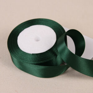 25 Yards Dark Green Silk Satin Ribbon Wedding Party Home Decoration Gift Apparel Sewing Fabric Bow Material DIY Hair Accessories