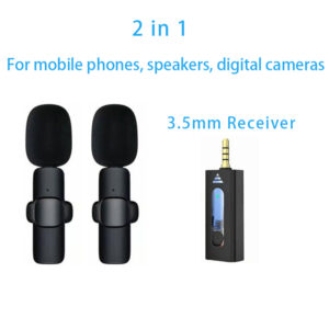 New Wireless Lavalier Microphone Portable Audio Video Recording Mini Microphone for iPhone Android PC Camera Live Gaming Phone