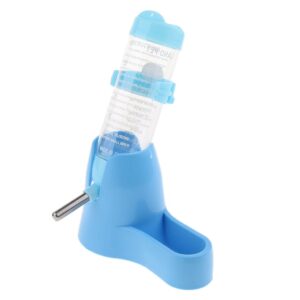 125ml Small Animal Water Dispenser Drinking Bottle with Food Bowl for Hamsters Guinea Pigs Chinchillas Rats Mice Rabbits