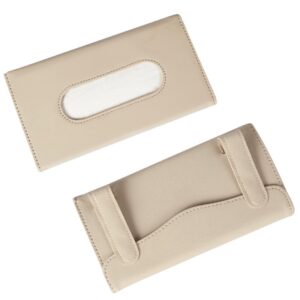 Simple Hook/strap Universal Car Tissue Holder PU Leather Hanging Paper Towel Clip Backseat Tissue Case Auto Interior Accessories