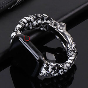 Strap For Apple Watch Band 44mm 40mm 45mm 41mm 42mm 49mm Nylon Braided Outdoor Bracelet iWatch Serie 3 4 5 SE 6 7 8 9 Ultra