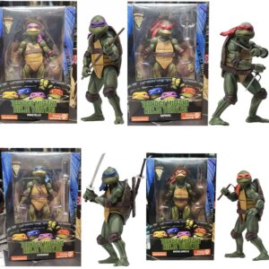 Ninja Turtle Anime Action Figure, Neca 1990 Film Version, Edição limitada, Est├Ãtua de PVC, Presentes de Anivers├Ãrio do Menino