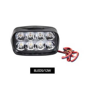 Motorcycle Headlight 8/12/16 LED Driving Lights Waterproof Auxiliary Headlight Scooter External Spotlight Fog Light Accessories
