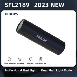 Philips Optical Zoom Flashlight Portable Flashlight With 4 Lighting Modes USB C Rechargeable For Self Defense Camping