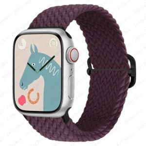 Braided Solo Loop For Apple watch Ultra band 40mm 44mm 41mm 38mm 49mm 45mm Elastic Nylon bracelet iWatch series 9 8 7 3 se strap