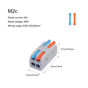 10PCS Mini Fast Wiring Cable Connectors Universal Compact Splitter Electrical Conductors Push-in Home Terminal Block