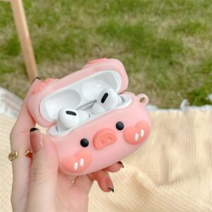 Cute Piggy Apple Headphones Silicone Headphone Cover AirPods Pro Wireless Headphone Protective Cover