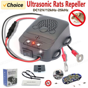 12V Anti-rat repeller Ultrasonic 12kHz-25kHz Mouse Repellent Mouse Repeller For Car Non-Toxic Keep Rodent Marten Away Car Acces