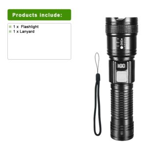 100000 Lumens LED Flashlight Ultra Long Range Illumination Torch Portable Rechargeable Lantern Outdoor Tactical Flashlight