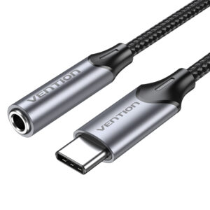 Vention USB Type C to 3.5mm DAC Chip Earphone Adapter USB C to 3.5 Aux Cable for PC for iPhone 15 Pro Max Macbook Samsung Galaxy