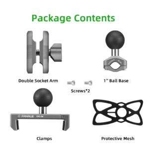 FANAUE Bike Phone Holder 360┬░ View Universal Motorcycle Motorbike for 4.7-7 inch Mobile Stand Shockproof Bracket Clip