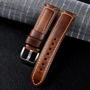 20mm 22mm 24mm Watch Band Quick Release Leather Strap for Huawei Watch GT 4 3 Amazfit GTR WatchBand for Samsung Galaxy Watch 6