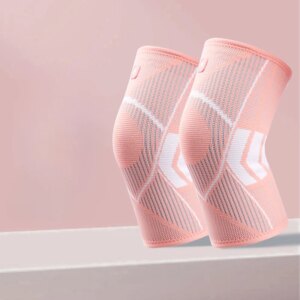 1 Pair Knee Pads Elastic Breathable Knee Support Brace Silicone Non-slip Fitness Running Cycling Compression Knee Protector