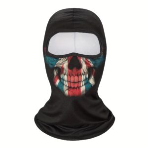 1pc Balaclava Face Mask Clown Ghost Skull Mask, Breathable Windproof, UV Sun Dust Protective Full Face Cover For Summer Sprin