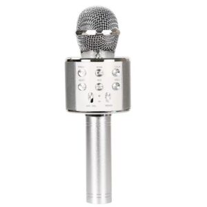 WS858 Professional Handheld Wireless Karaoke Microphone USB Speaker Microphone for Kids Music Player Singing Recorder KTV