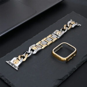 Women Stainless Steel Band For Apple Watch 38mm 40mm 41mm 42 44 45mm Luxury Strap For iWatch Series 9 8 7 6 5 4 se 49mm Bracelet