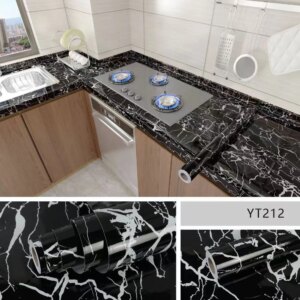 Modern Marble Kitchen Oil-proof Sticker Luxury Waterproof Self-adhesive Wallpaper Countertop Cabinet Decoration Wall Sticker