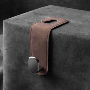 Hidden Car Back Seat Hook Headrest Suede Leather Soft Hanging Hook 20kg Load-Bearing Wear-Resistant Rear Row Storage Hanger