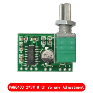 Bluetooth 5.0 PAM8403 MINI Digital Amplifier Board 2 * 3W Class D Digital DC 2.5V To 5V Power Speaker Module With Potentionmeter