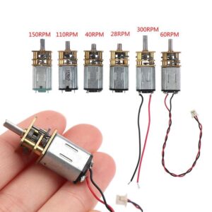 1Pcs DC 5V Micro N20 Gear Motor 40/60/28/150/300/110 RPM Slow Speed Metal Gearbox Reducer Electric Motor DIY Toy Accessories