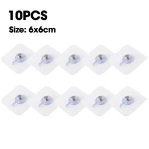 10Pcs Strong Adhesive Hooks Picture Frame Poster No Drilling Hooks Waterproof Durable Kitchen Bathroom Accessories Screw Hooks