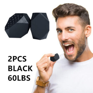 2pcs 40-60lbs Jaw Exerciser Redefine Jawline Trainer Double Chin Jawliner Facial Chew Bite Muscle Anti-stress Face Fitness Ball