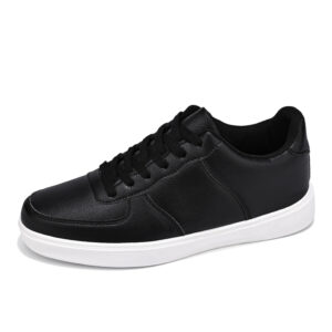 Leather Men White Sneakers Breathable Skateboarding Shoes Mens Outdoor Walking Running Shoes Couple Casual Shoes Size 36-47