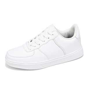 Leather Men White Sneakers Breathable Skateboarding Shoes Mens Outdoor Walking Running Shoes Couple Casual Shoes Size 36-47