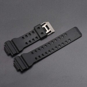 16mm Silicone Rubber Watch Band Strap Fit For Casio G Shock Replacement Black Waterproof Watchbands Accessories GD-100 G-8900