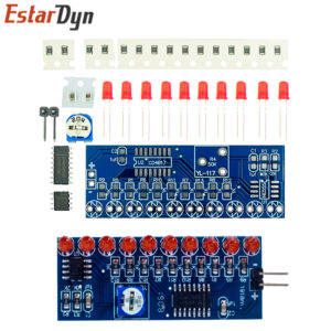 Smart Electronics Kits NE555+CD4017 Light Water Flowing Light LED Module DIY Kit Learn electronic principles, children’s lab
