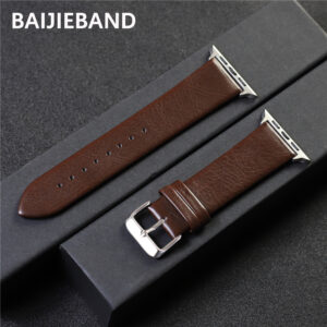 Leather Strap for Apple Watch band 45mm 41mm 44mm 40mm 42mm 38mm 49mm Man Woman bracelet for iwatch 9 8 7 6 5 4 SE Ultra 2 strap
