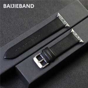Leather Strap for Apple Watch band 45mm 41mm 44mm 40mm 42mm 38mm 49mm Man Woman bracelet for iwatch 9 8 7 6 5 4 SE Ultra 2 strap