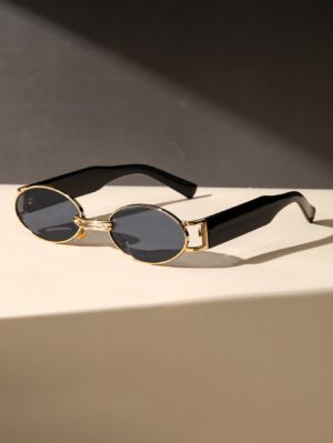 1PC Unisex Plastic Fashion Oval Frame Sunglasses For Street Photography And Beach Travel Party Driving Accessories