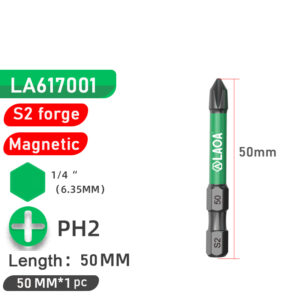LAOA Strong Magnetic Phillips Screwdriver S2 Screwdriver Bit for Electricians PH2