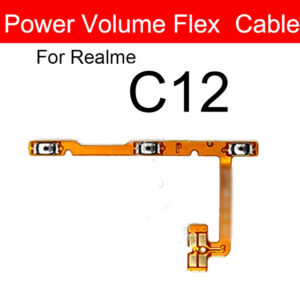 Power Volume Button Flex Cable Side Volume Power On OFF Keys Ribbon For Oppo Realme C11 C12 C15 Repair Parts
