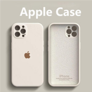 Velvet Phone Case Cover with Logo Silicone For iPhone 16 15 14 Plus 13 Pro Max 12 11 XS XR X 7 8 Plus