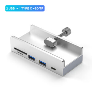 6Ports USB 3.0 HUB with Power Supply USB3.0 Splitter Adapter Clip-type Multi Splitter 5G High Speed Data Transmission for Laptop