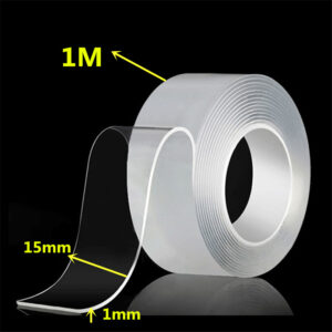 1m/2m/3m/5m Length Double Sided Tape Transparent Waterproof Reusable Nano Tape Strong Sticky Glue Car Ornament Kitchen Bathroom