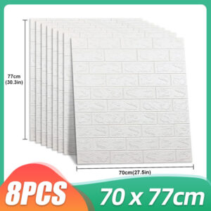 12Pcs 3D Wall Stickers Self Adhesive Foam Brick Room Decor DIY Wallpaper Living Wall Sticker For Kids Room наклейки на стену