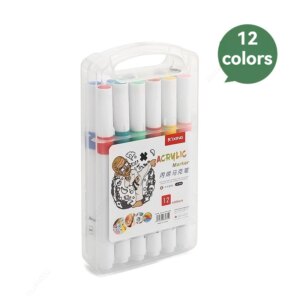 12/24/36/48/60 Colors Acrylic Paint Marker Pen Waterproof Drawing Graffiti Multicolor Markers Brush Pens Set DIY Crafts Painting