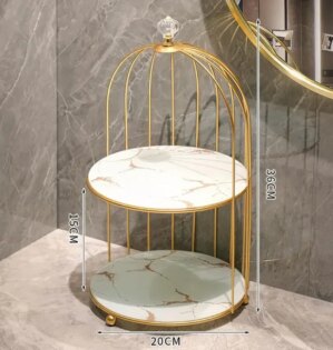 Lipstick Perfume Skin Care Product Holder Wall Shelf Rack Bathroom Iron Art Nordic Style Cosmetic Storage Rack Bird Cage Rack