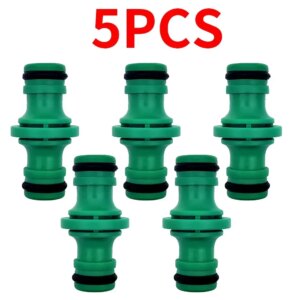 5PCS Joiner Repair Connector Coupling 1/2” Garden Hose Tubing Fitting Pipe Quick Drip Irrigation Watering System for Greenhouse