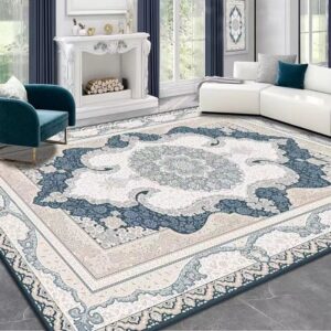 Persian Living Room Carpet Crystal Velvet Sofa Coffee Table Blanket Retro Bedroom Bed blanket Cushion Home Decor