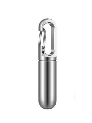 Portable Mini Stainless Steel Sealed Capsule Waterproof Pill Box Camping Firstaid Pendant Travel Outdoor Portable Pill Case