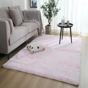 Pink Carpet Living Room Non-Slip Soft Comfortable Silk Hair Solid Color Carpet Household Absorbent Shaggy Sofa Carpet