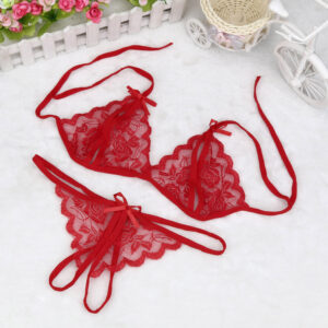 2024 Lace Hollow Out Underwear Bra Set Sexy Lingerie Sex Sleepwear G-string Bra Suit Femme Lingerie Set Pajamas Erotic Clothing