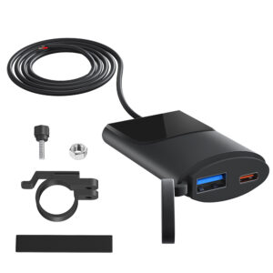 12V-24V Motorcycle Accessories Fast Charger 3.4A 30W QC3.0 Moto Phone Charger Handlebar Mounting Bracket Motorcycle USB Charger