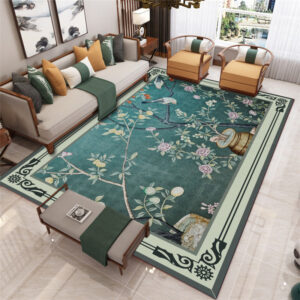VIKAMA Classical retro style Chinese style carpet new Chinese living room tea table carpet mat Zen tea room study sofa bedroom