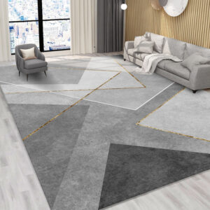 Modern geometric simple crystal velvet carpet Nordic striped living room American coffee table bedroom bed light luxury
